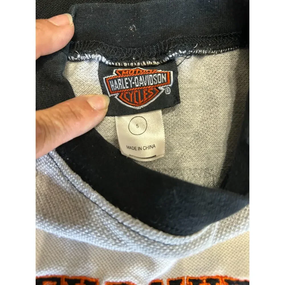 Harley Davidson Toddler Size 2 Piece Outfit Embroidered Shirt Pants